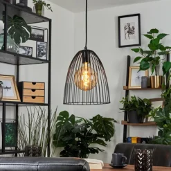 Lampes Industrielles-hofstein Suspension Malette Noir, 1 lumière