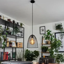 Lampes Industrielles-hofstein Suspension Malette Noir, 1 lumière