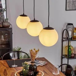 hofstein Suspension Malhadancha Noir, 3 lumières