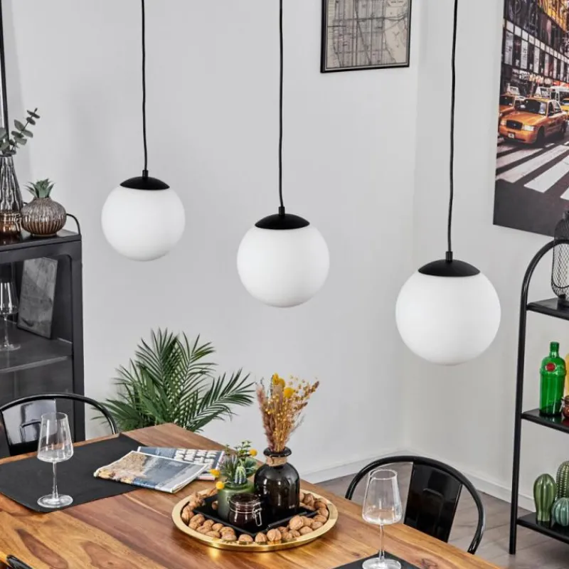 hofstein Suspension Malhadancha Noir, 3 lumières