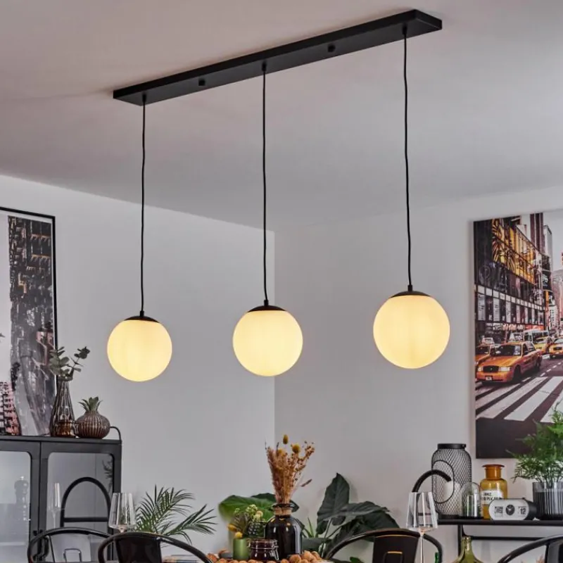 hofstein Suspension Malhadancha Noir, 3 lumières