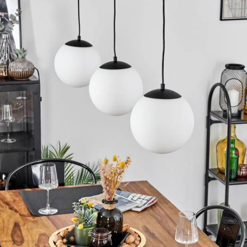 hofstein Suspension Malhadancha Noir, 3 lumières