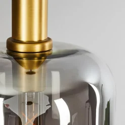 Suspension Verre Fumé-hofstein Suspension Maliali Gris, Laiton, 1 lumière