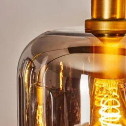 Lampes Dorées-hofstein Suspension Maliali Or, Laiton, Noir, 6 lumières