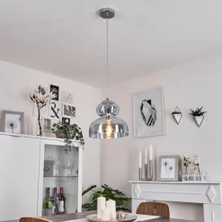 Suspension Verre Fumé-hofstein Suspension Malvaglia Chrome, 1 lumière