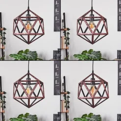 Lampes Vintages & Rétros-hofstein Suspension Mamonal Cuivre, Noir, 1 lumière