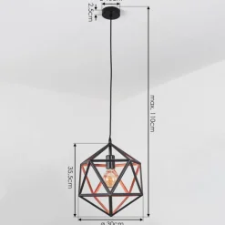 hofstein Suspension Mamonal Noir, 1 lumière