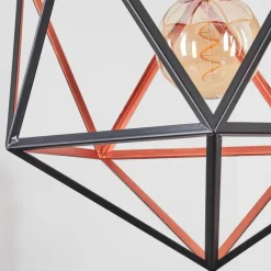 Lampes Industrielles-hofstein Suspension Mamonal Noir, 1 lumière