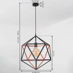 Lampes Industrielles-hofstein Suspension Mamonal Noir, 1 lumière