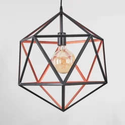 Lampes Industrielles-hofstein Suspension Mamonal Noir, 1 lumière