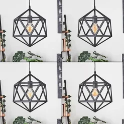 Lampes Industrielles-hofstein Suspension Mamonal Noir, 1 lumière