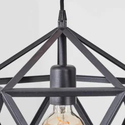 Lampes Industrielles-hofstein Suspension Mamonal Noir, 1 lumière