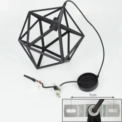 Lampes Industrielles-hofstein Suspension Mamonal Noir, 1 lumière