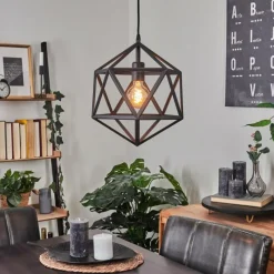 Lampes Industrielles-hofstein Suspension Mamonal Noir, 1 lumière