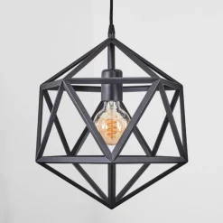 Lampes Industrielles-hofstein Suspension Mamonal Noir, 1 lumière