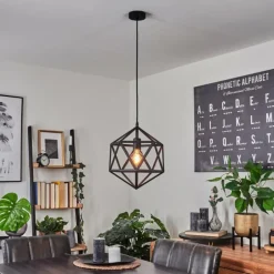 Lampes Industrielles-hofstein Suspension Mamonal Noir, 1 lumière