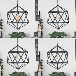 Lampes Industrielles-hofstein Suspension Mamonal Noir, 1 lumière