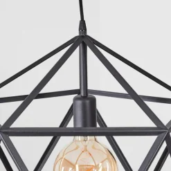 Lampes Industrielles-hofstein Suspension Mamonal Noir, 1 lumière