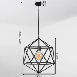Lampes Industrielles-hofstein Suspension Mamonal Noir, 1 lumière