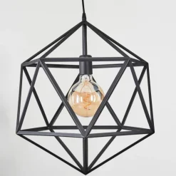 Lampes Industrielles-hofstein Suspension Mamonal Noir, 1 lumière