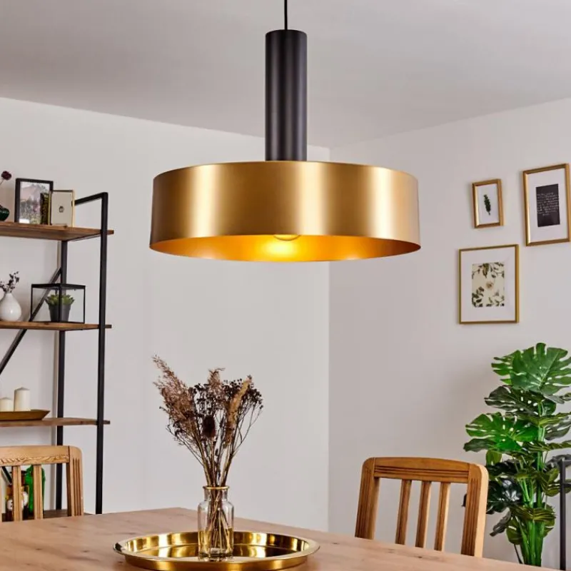 Lampes Dorées-hofstein Suspension Manaus Noir, 1 lumière