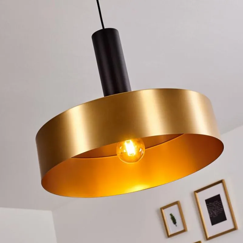 Lampes Dorées-hofstein Suspension Manaus Noir, 1 lumière