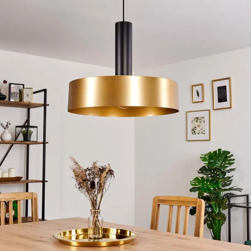 Lampes Dorées-hofstein Suspension Manaus Noir, 1 lumière