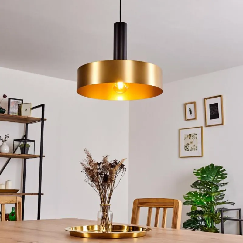 Lampes Dorées-hofstein Suspension Manaus Noir, 1 lumière