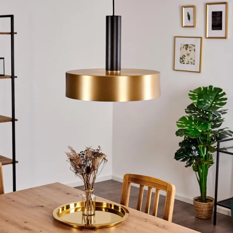 Lampes Dorées-hofstein Suspension Manaus Noir, 1 lumière