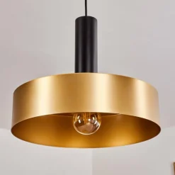 Lampes Dorées-hofstein Suspension Manaus Noir, 1 lumière