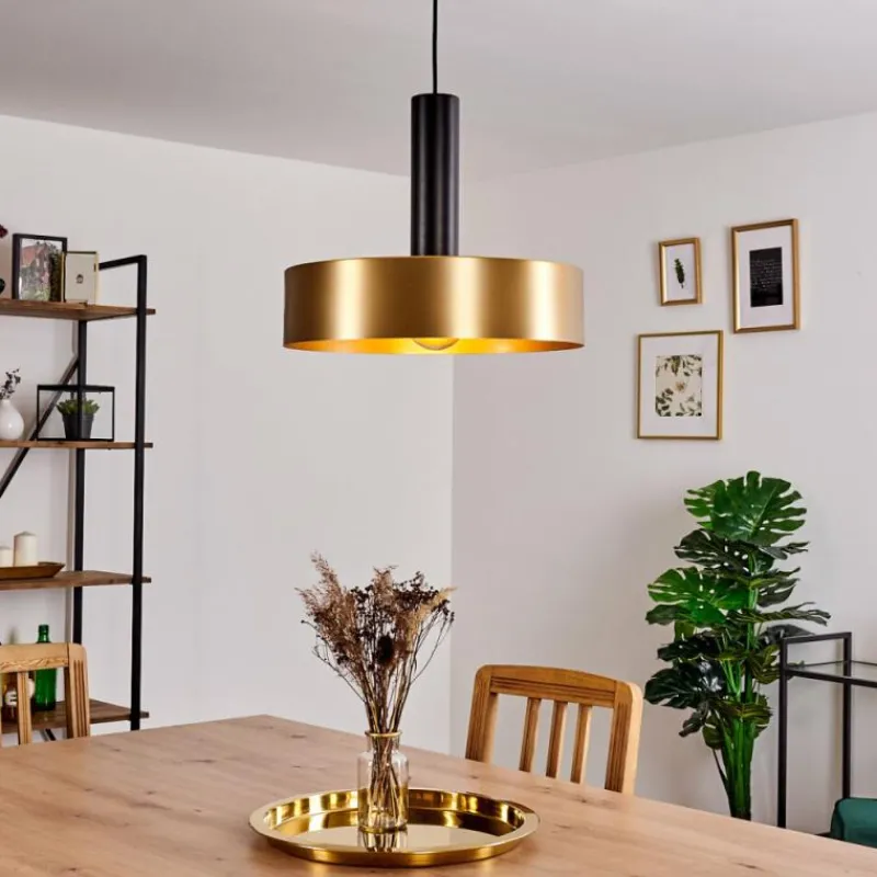 Lampes Dorées-hofstein Suspension Manaus Noir, 1 lumière