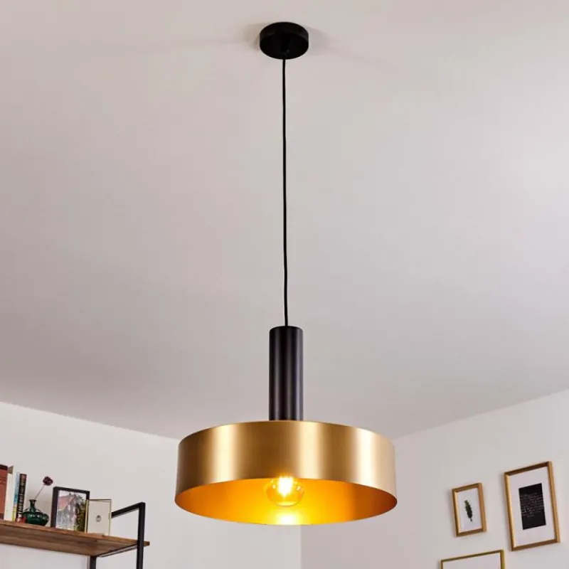 Lampes Dorées-hofstein Suspension Manaus Noir, 1 lumière