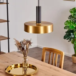 Lampes Dorées-hofstein Suspension Manaus Noir, 1 lumière