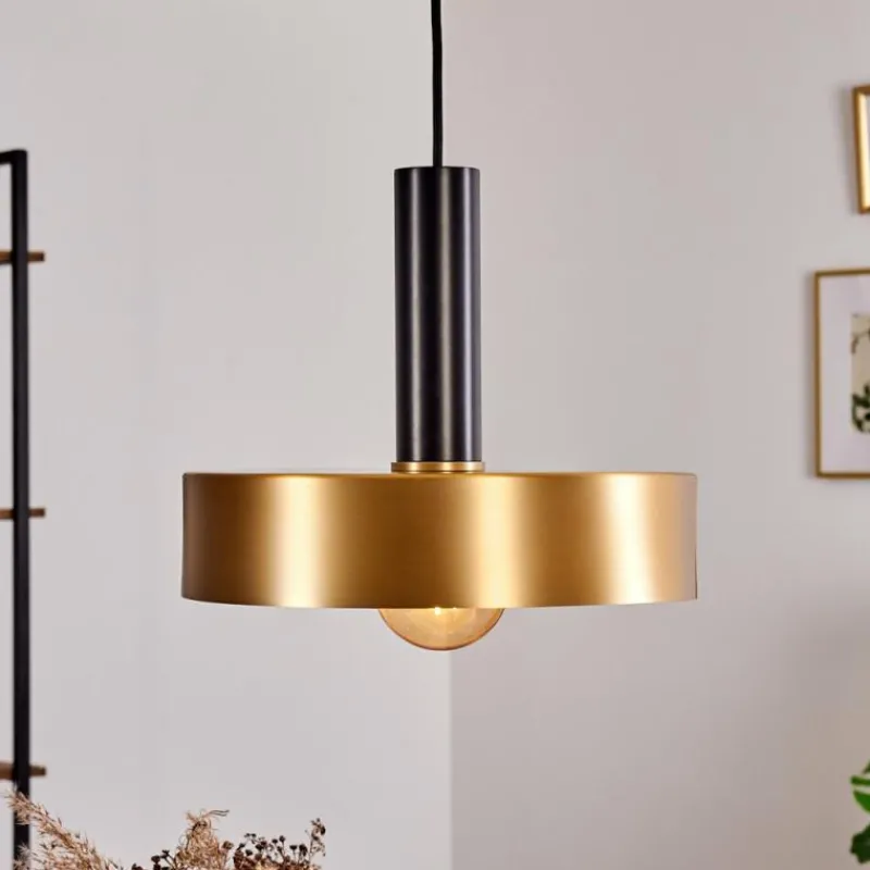 Lampes Dorées-hofstein Suspension Manaus Noir, 1 lumière