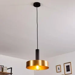 Lampes Dorées-hofstein Suspension Manaus Noir, 1 lumière