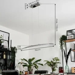 hofstein Suspension Manlleu Chrome, 1 lumière* Suspensions