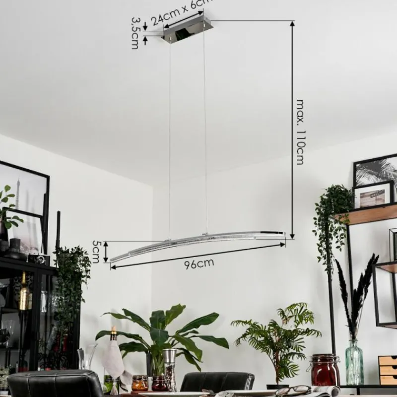 hofstein Suspension Manlleu Chrome, 1 lumière* Suspensions