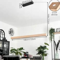 Luminaires Scandinaves-hofstein Suspension Mansupa LED Noir, 3 lumières