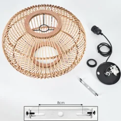 Style Boho-Chic-hofstein Suspension Manteau Écru, 1 lumière