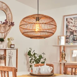 Style Boho-Chic-hofstein Suspension Manteau Écru, 1 lumière