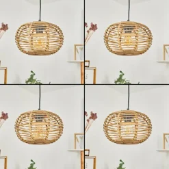 Style Boho-Chic-hofstein Suspension Manteau Écru, 3 lumières