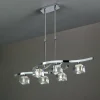 Luminaires Mantra Suspension Mantra CUADRAX Chrome, 6 lumières