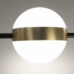 Lampes Dorées-Luminaires Mantra Suspension Mantra CUBA LED Or, Noir, 1 lumière