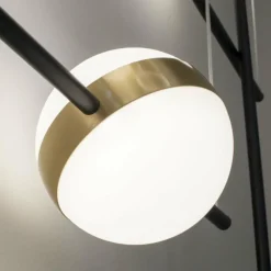 Lampes Dorées-Luminaires Mantra Suspension Mantra CUBA LED Or, Noir, 1 lumière