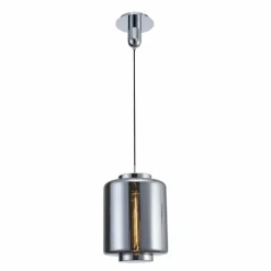 Suspension Verre Fumé-Luminaires Mantra Suspension Mantra JARRAS Chrome, 1 lumière