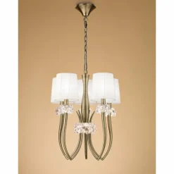 Luminaires Mantra Suspension Mantra LOEWE Brun, 5 lumières