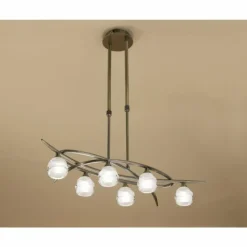 Luminaires Mantra Suspension Mantra Loop Laiton, 6 lumières