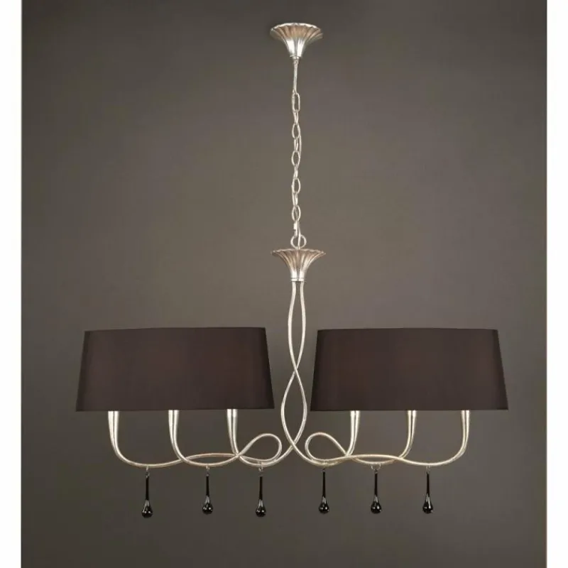 Lampes En Tissu-Luminaires Mantra Suspension Mantra Paola Argenté, 6 lumières