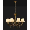 Lampes En Tissu-Luminaires Mantra Suspension Mantra PAOLA Or, 8 lumières