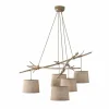 Lampes En Tissu-Luminaires Mantra Suspension Mantra SABINA Brun, 5 lumières